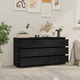 Bedside Cabinets 2 pcs Black 60x36x64 cm Solid Pinewood