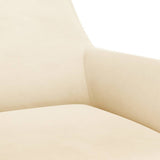 Dining Chairs 4 pcs Cream Velvet - Close-Up Angle