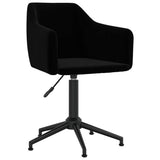 Swivel Office Chair Black Velvet