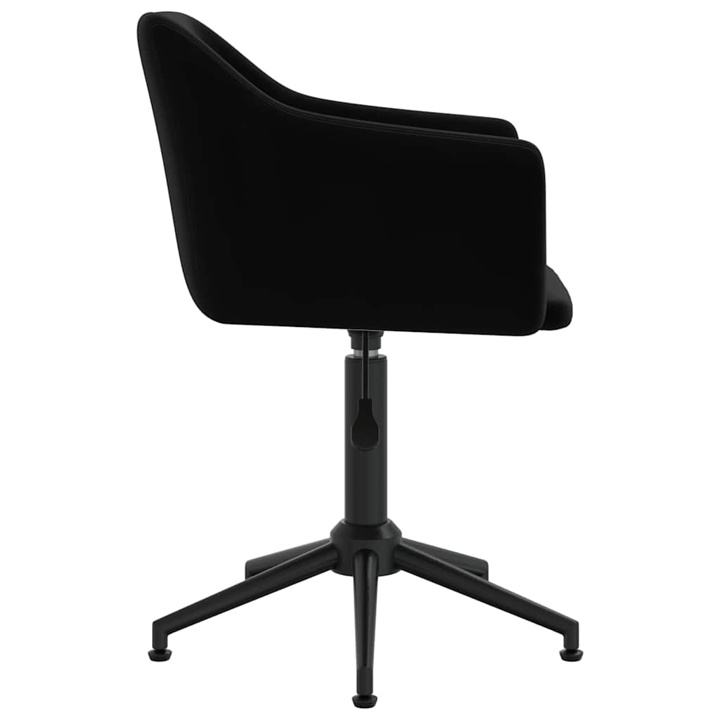Swivel Office Chair Black Velvet