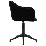 Swivel Office Chair Black Velvet - Top-Down View