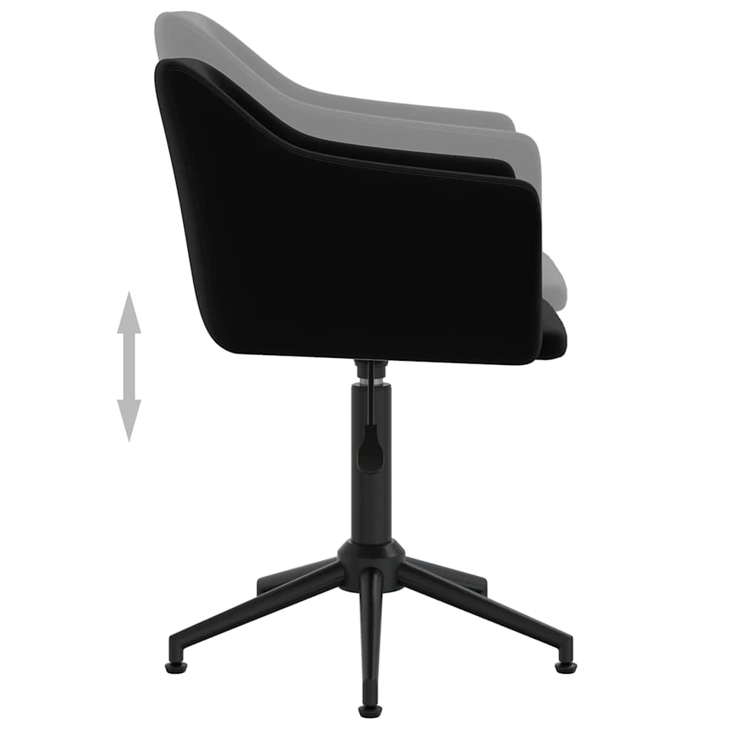 Swivel Office Chair Black Velvet