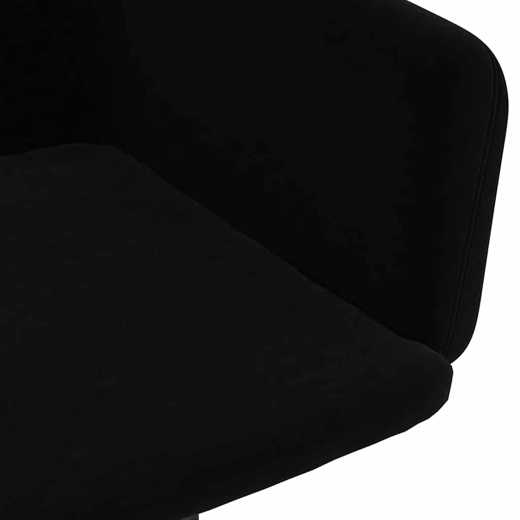 Swivel Office Chair Black Velvet