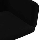 Swivel Office Chair Black Velvet - Close-Up Angle