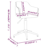Swivel Office Chair Black Velvet
