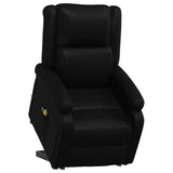 Stand up Massage Chair Black Faux Leather - Close-Up Angle
