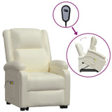 Stand up Massage Chair Cream Faux Leather