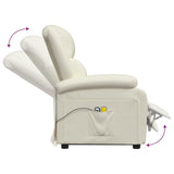 Stand up Massage Chair Cream Faux Leather