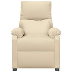 Stand up Recliner Chair Cream Fabric