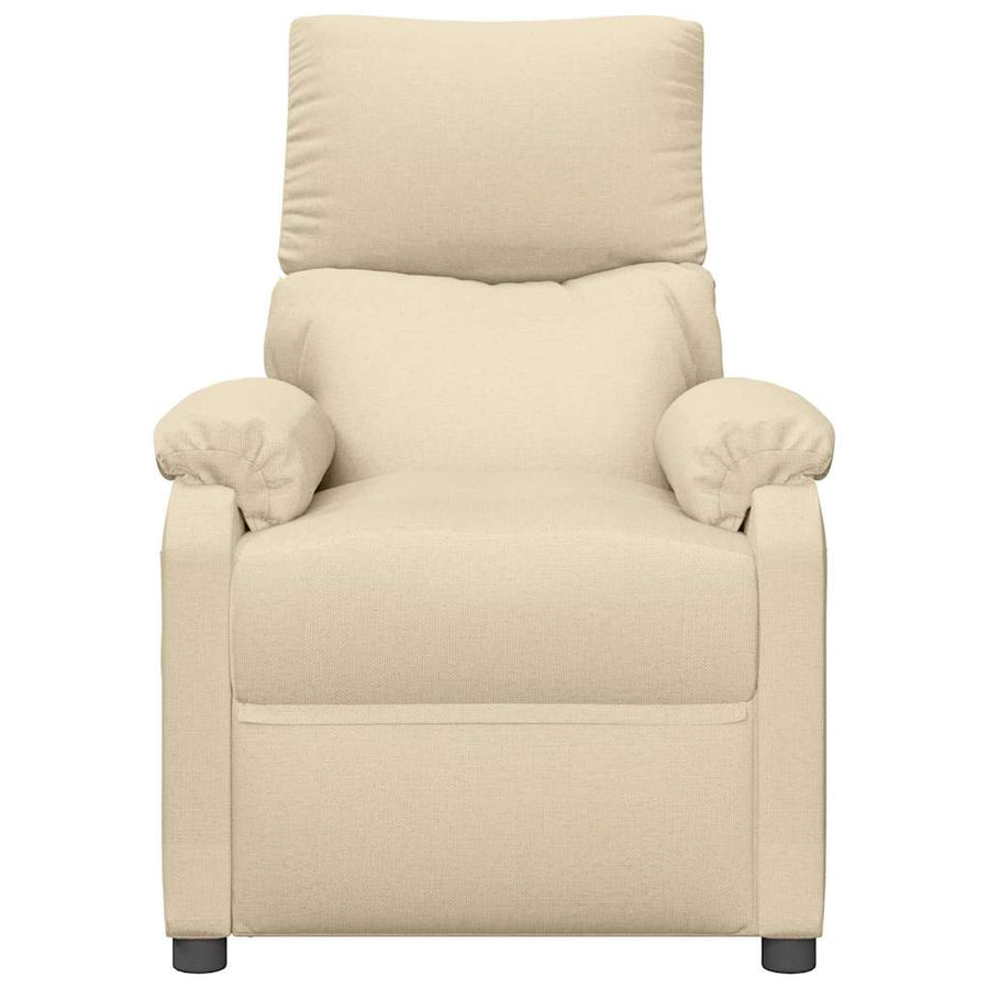Stand up Recliner Chair Cream Fabric