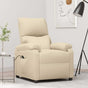 Stand up Recliner Chair Cream Fabric