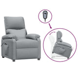 Stand up Recliner Chair Light Grey Fabric - Front View