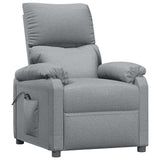 Stand up Recliner Chair Light Grey Fabric