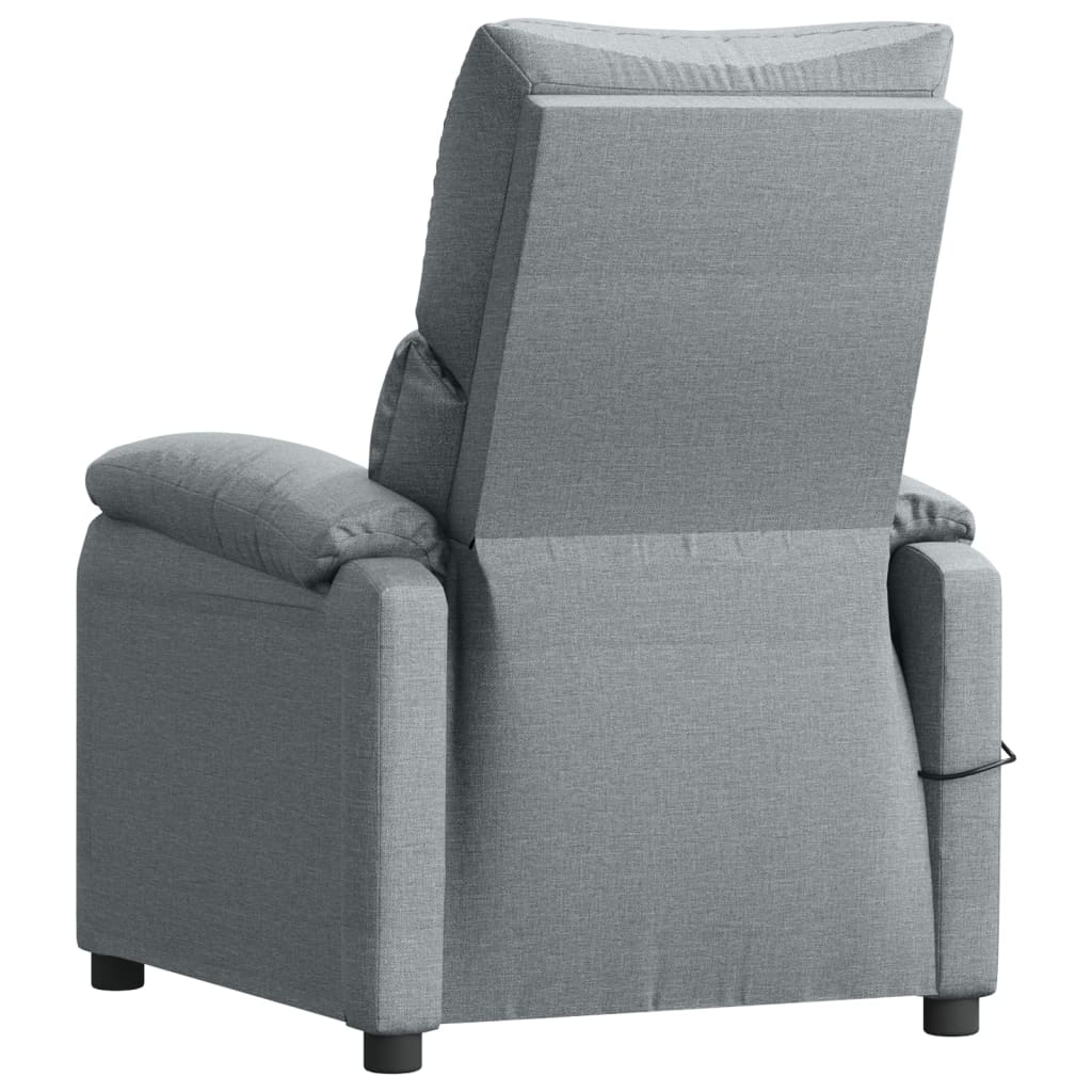 Stand up Recliner Chair Light Grey Fabric