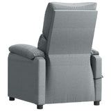 Stand up Recliner Chair Light Grey Fabric - Rear View
