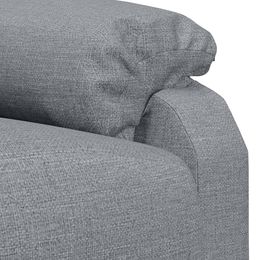 Stand up Recliner Chair Light Grey Fabric