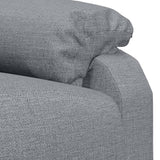Stand up Recliner Chair Light Grey Fabric - Low Angle