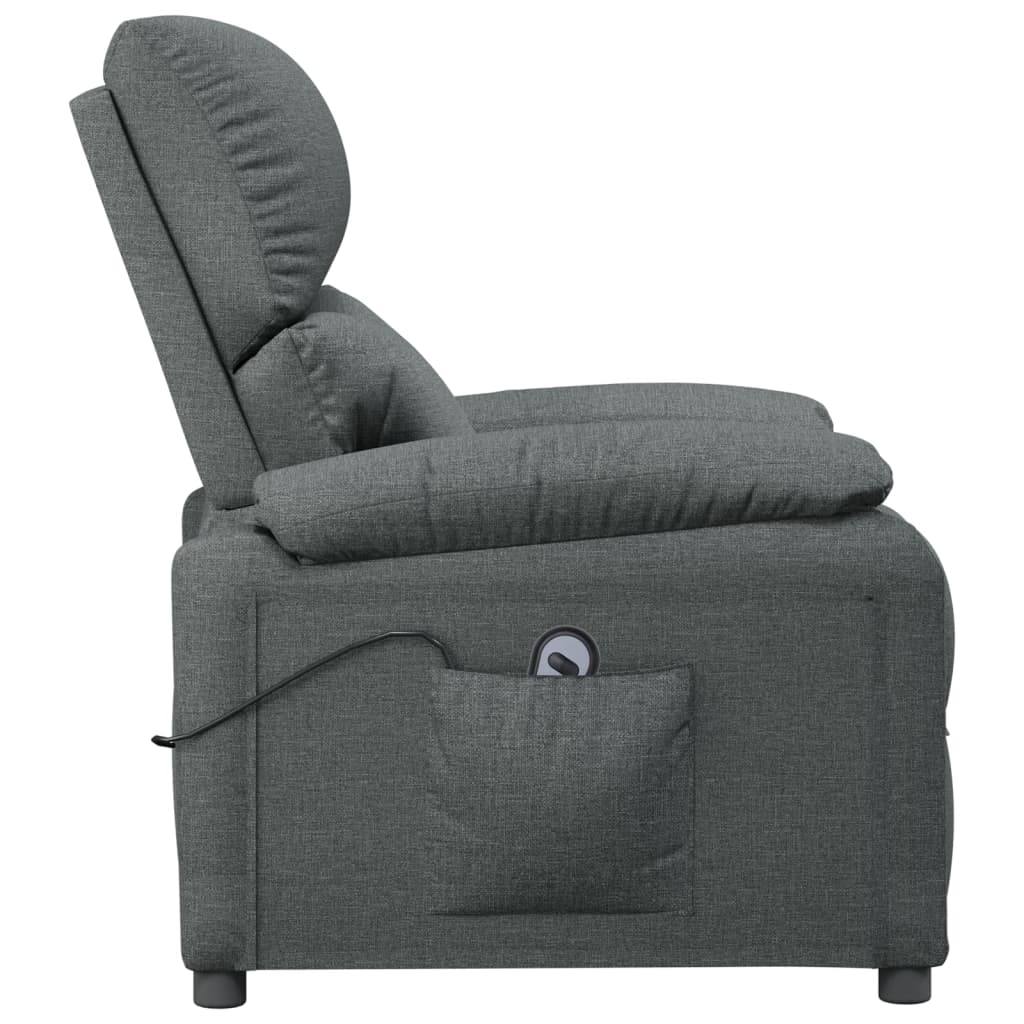 Stand up Recliner Chair Dark Grey Fabric