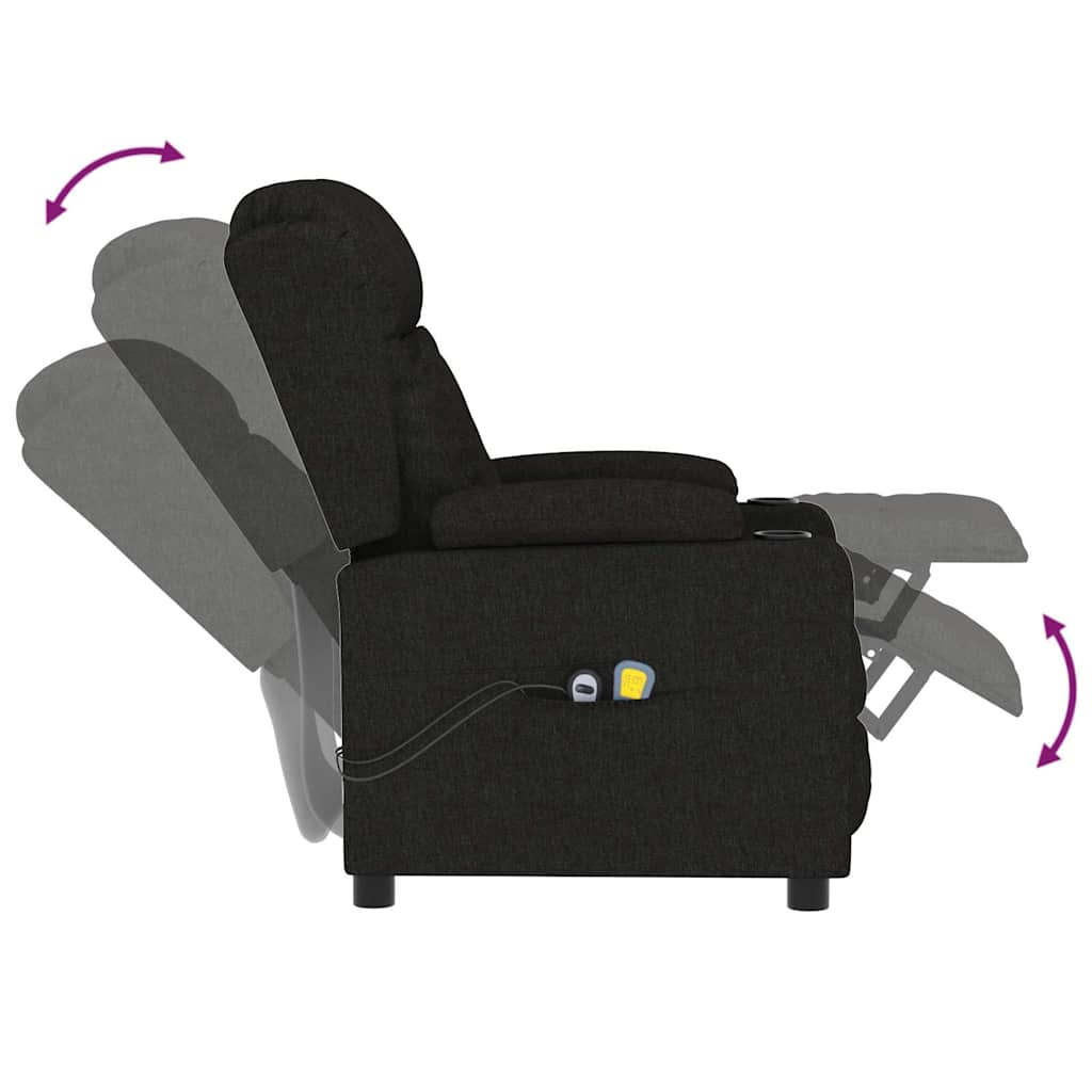 Stand up Massage Chair Black Fabric