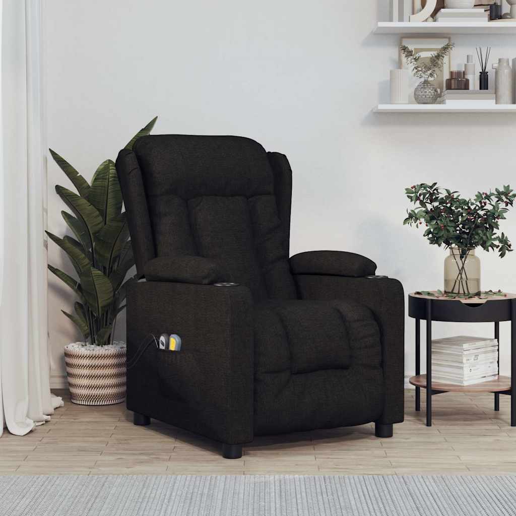 Stand up Massage Chair Black Fabric