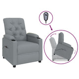 Stand up Chair Light Grey Fabric - Front View