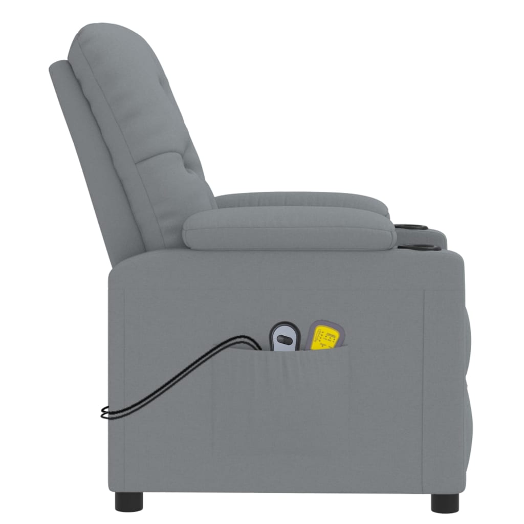 Stand up Massage Chair Light Grey Fabric
