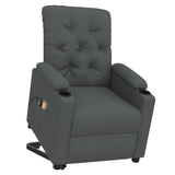 Stand up Massage Chair Dark Grey Fabric - Top-Down View