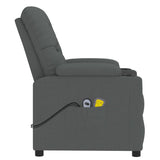 Stand up Massage Chair Dark Grey Fabric - Rear View