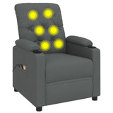 Stand up Massage Chair Dark Grey Fabric - Low Angle