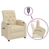 Stand up Massage Chair Cream Fabric