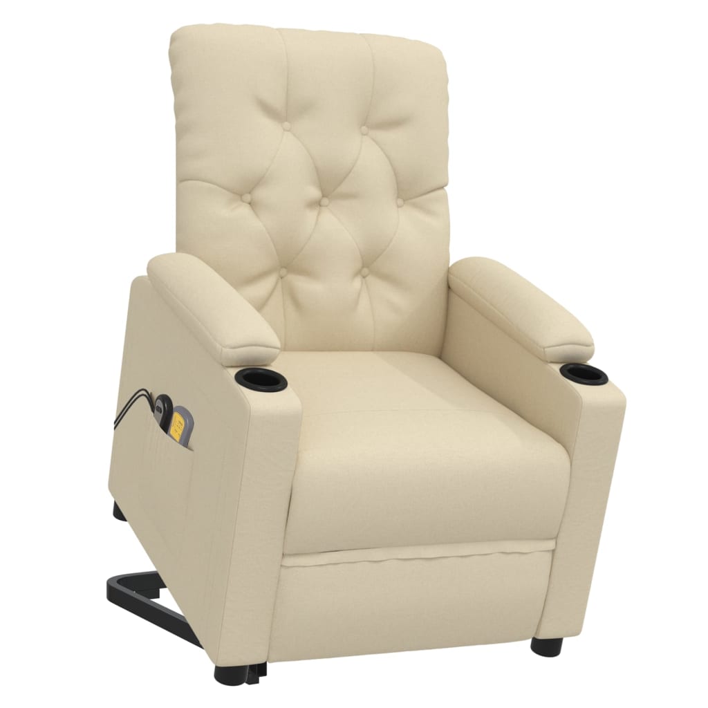 Stand up Massage Chair Cream Fabric