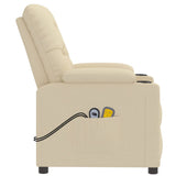 Stand up Massage Chair Cream Fabric - Rear View