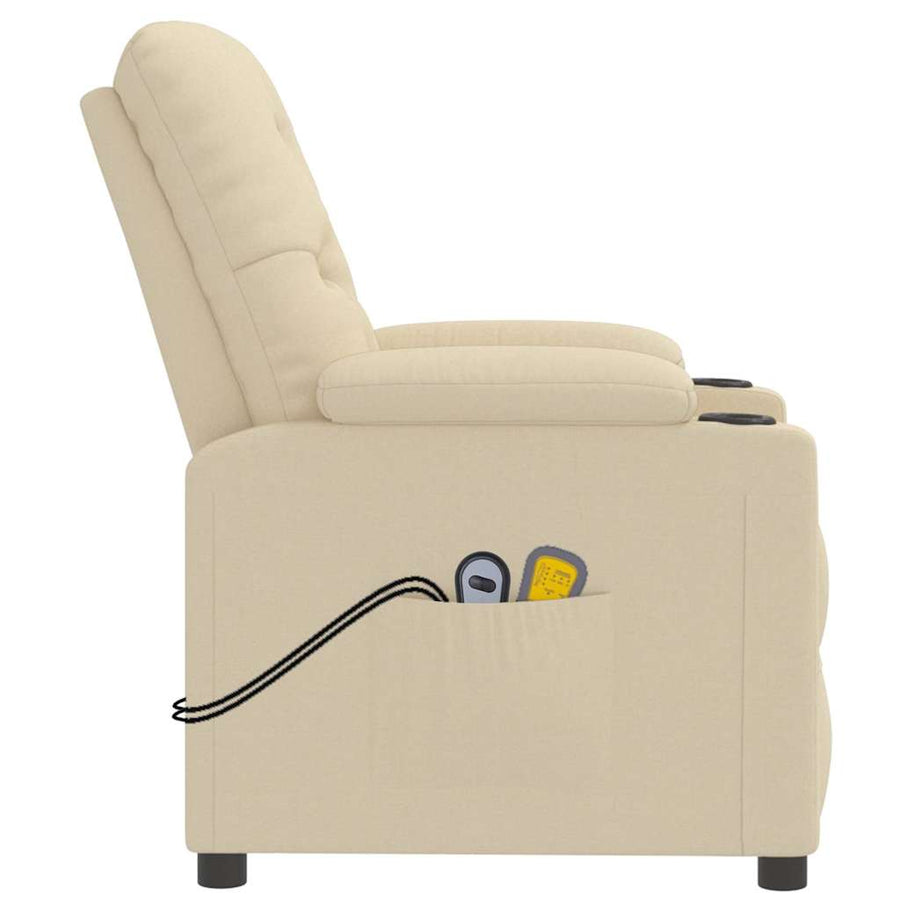 Stand up Massage Chair Cream Fabric