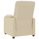 Stand up Massage Chair Cream Fabric - Close-Up Angle