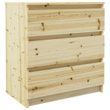 Side Cabinets 3 pcs Solid Wood Fir - Top-Down View