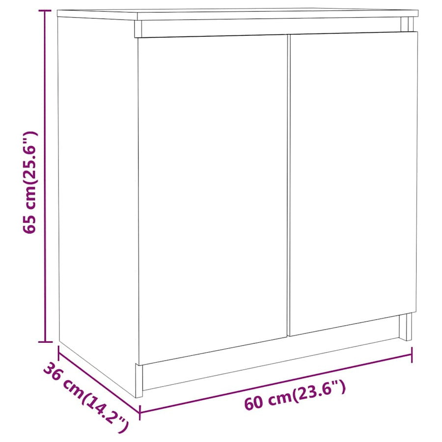 Side Cabinets 3 pcs Solid Wood Fir