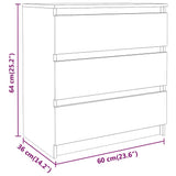 Side Cabinets 3 pcs Solid Wood Fir - Close-Up Angle