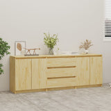 Side Cabinet 180x36x65 cm Solid Pinewood