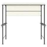 Gazebo with Roof 220x110x200 cm Cream - Side View
