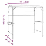 Gazebo with Roof 220x110x200 cm Anthracite
