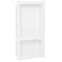 Shower Niche with 2 Compartments High Gloss White 41x69x9 cm