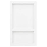 Shower Niche with 2 Compartments High Gloss White 41x69x9 cm
