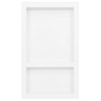 Shower Niche with 2 Compartments High Gloss White 41x69x9 cm