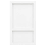 Shower Niche with 2 Compartments High Gloss White 41x69x9 cm - Front View