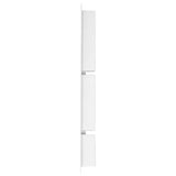Shower Niche with 3 Compartments High Gloss White 41x99x9 cm - Side View