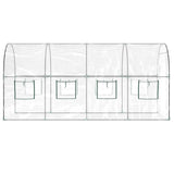 Greenhouse Transparent 160x400x190 cm PVC&Powder-coated Steel - Top-Down View