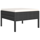 12 Piece Garden Lounge Set with Cushions Poly Rattan Black