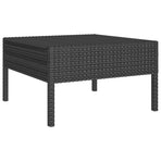 12 Piece Garden Lounge Set with Cushions Poly Rattan Black