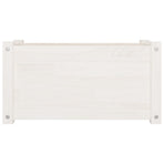 Garden Planters 2 pcs White 60x31x31 cm Solid Pinewood
