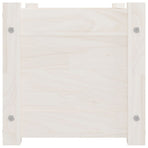 Garden Planters 2 pcs White 60x31x31 cm Solid Pinewood